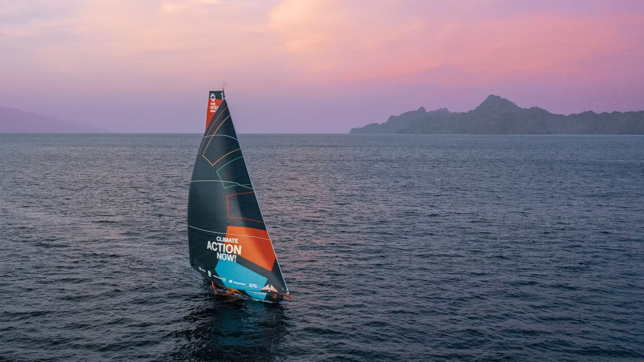 First sunset of Leg 2, Malizia - Seaexplorer sailing around the Cape Verdean islands.