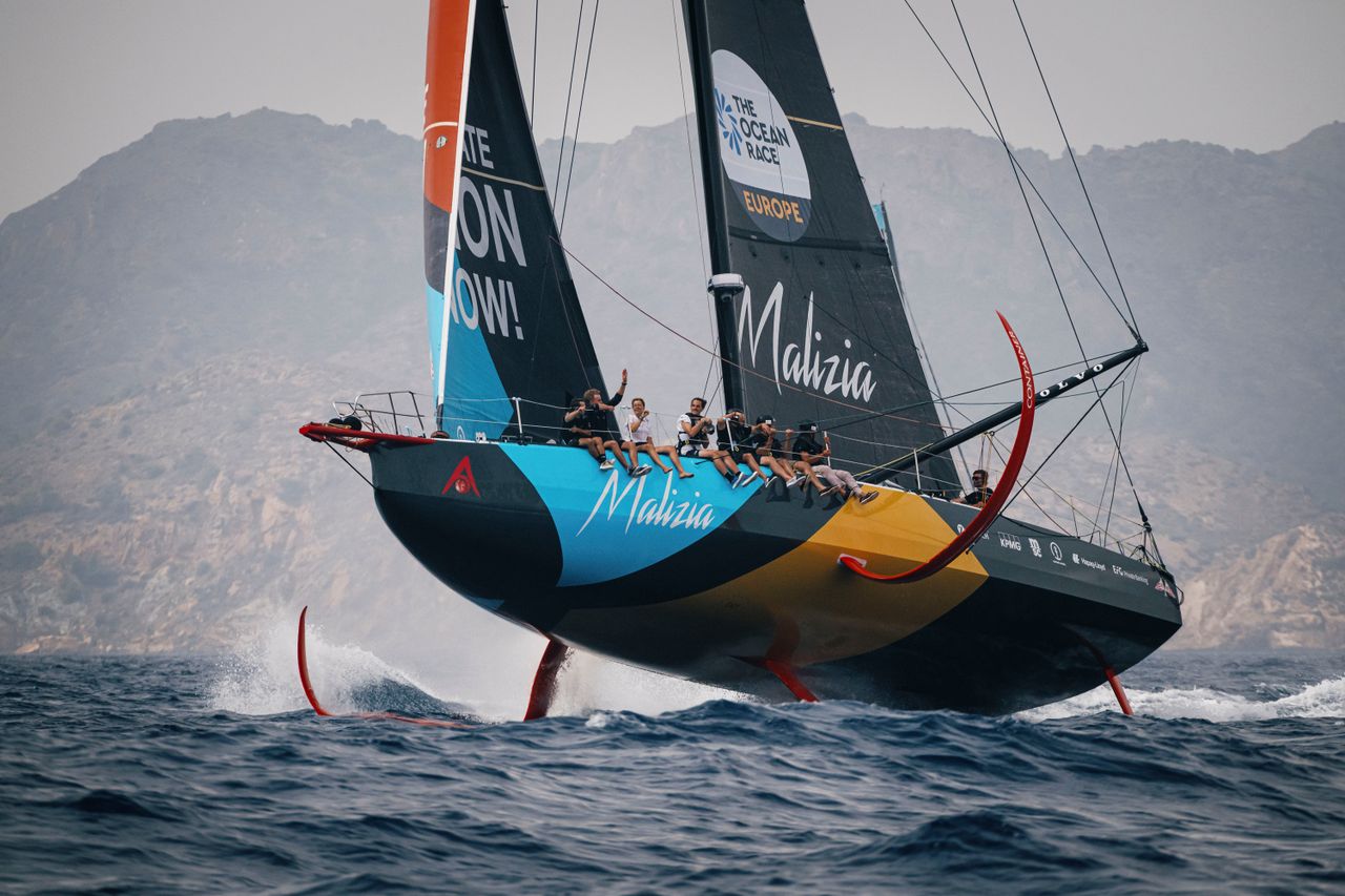 Guest sailing in Cartagena during the Spanish stopover of The Ocean Race Europe 2025