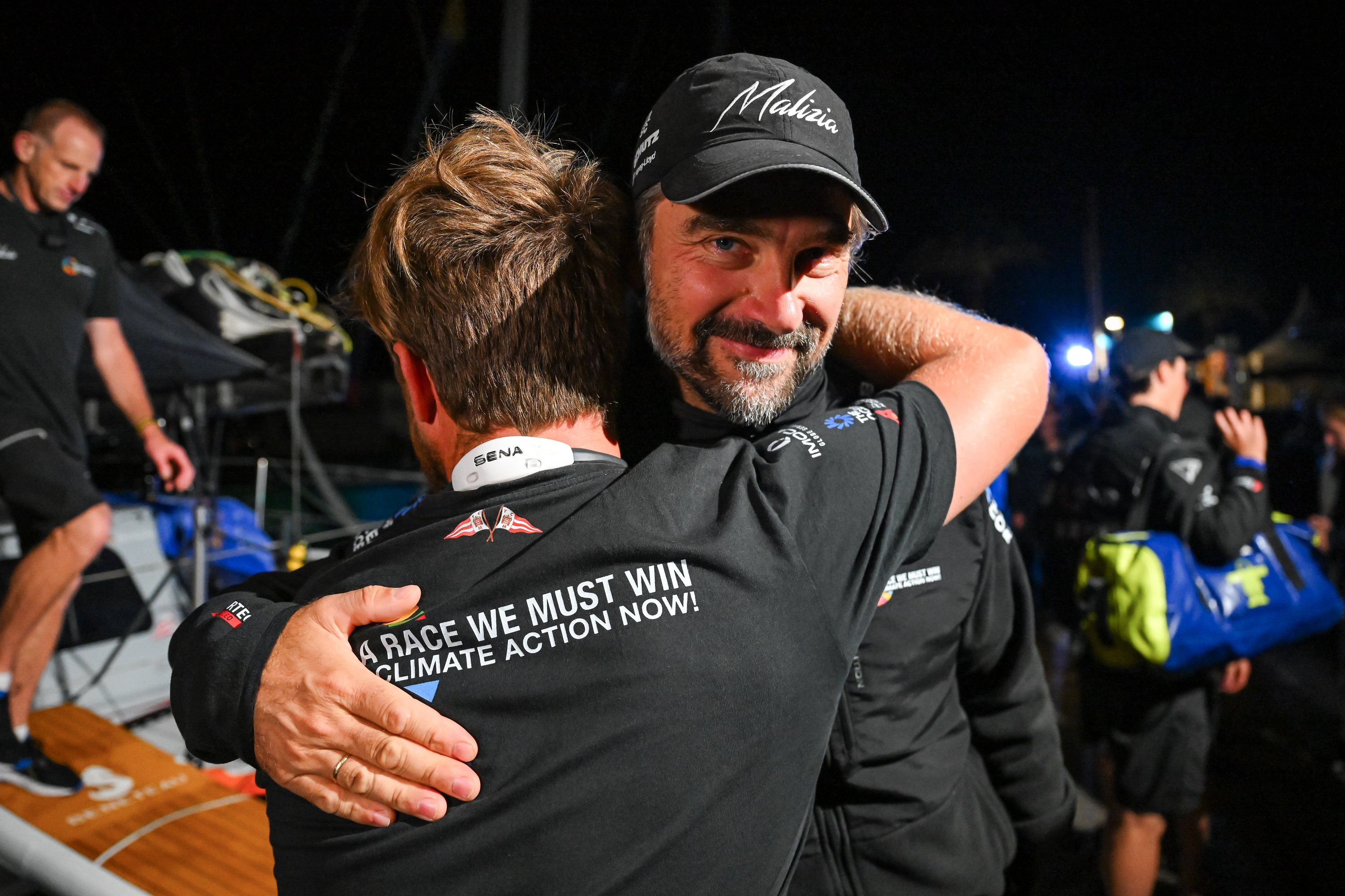 Boris Herrmann reunited with his shore crew