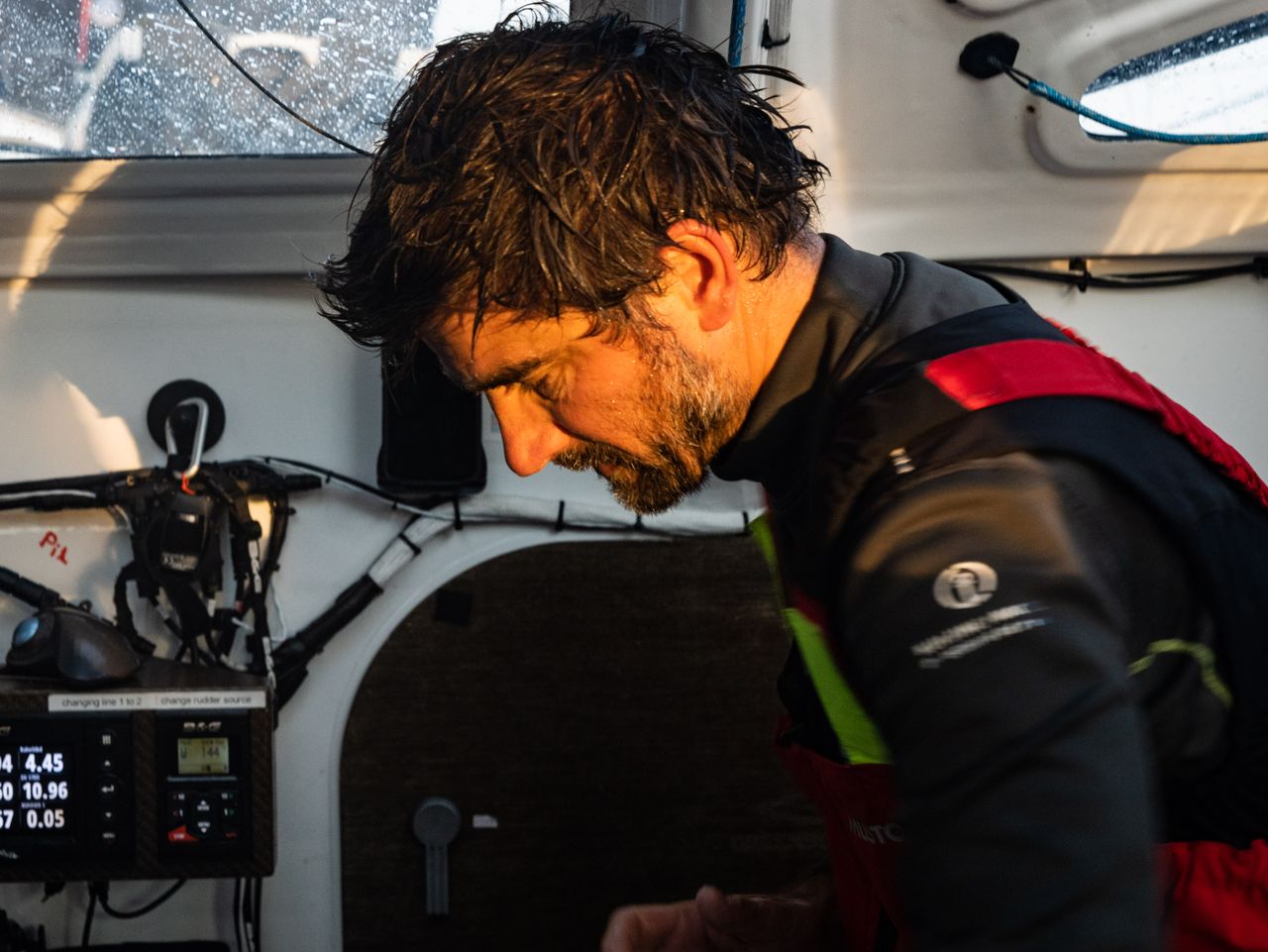 Portrait of Boris Herrmann, the German skipper just broke the 24-hour distance record with his crew and IMOCA race yacht