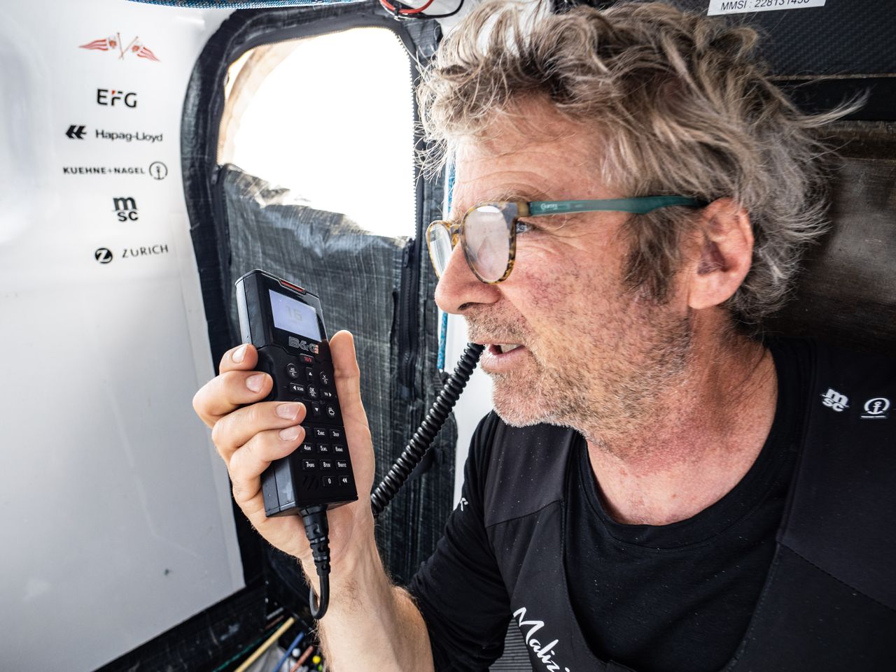 Co-skipper and navigator Yann Eliès during Leg 5 of The Ocean Race