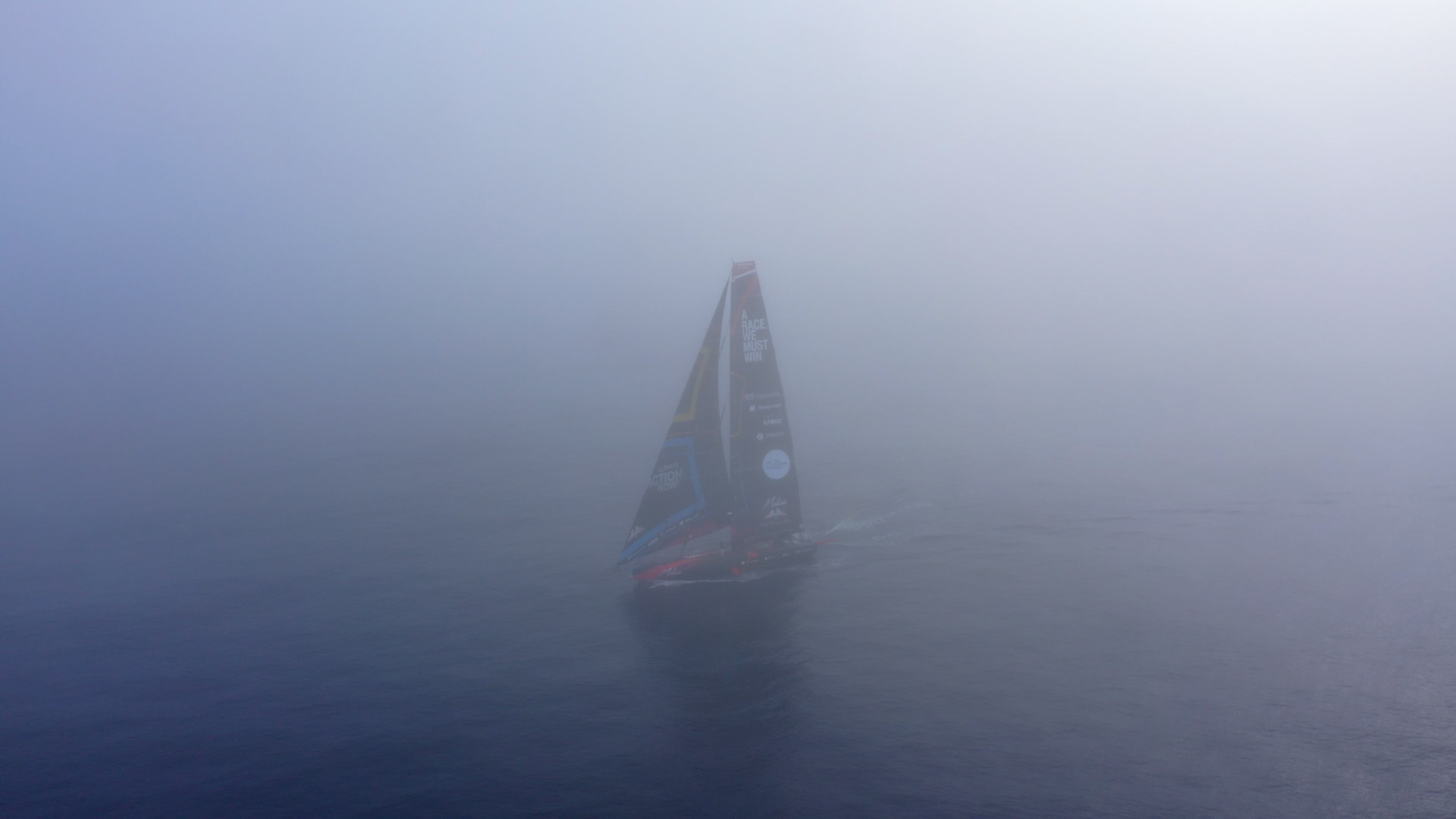Malizia 4 in the fog