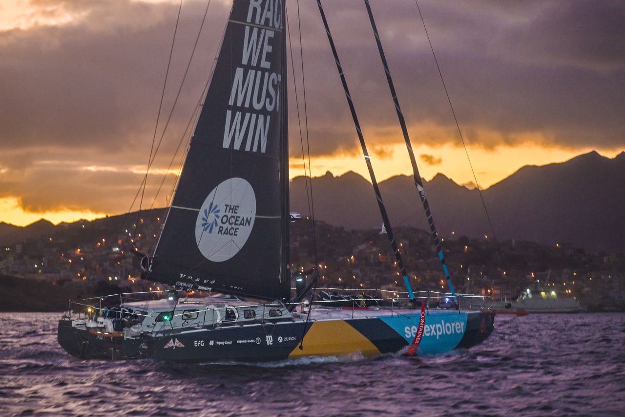 Podium finish in Mindelo! The crew arrived in Cabo Verde at 07:35:21 UTC on 21 January in third place, behind Leg 1 winner Team Holcim-PRB and 11th Hour Racing Team, and racing for 5 days, 16 hours, 35 minutes, and 21 seconds.