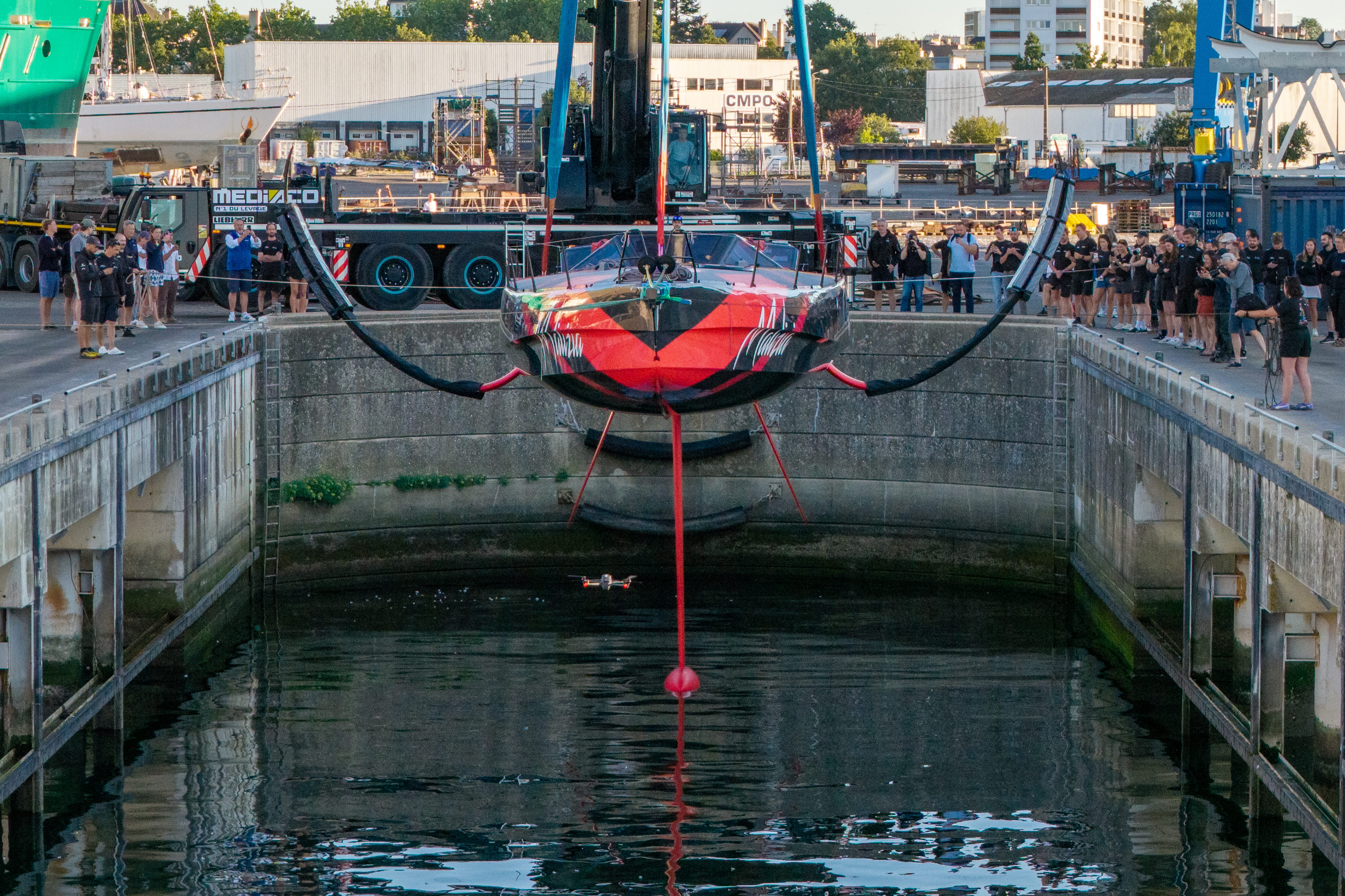 Boris Herrmann and Team Malizia have launched their new Malizia 4 IMOCA race yacht this Monday morning