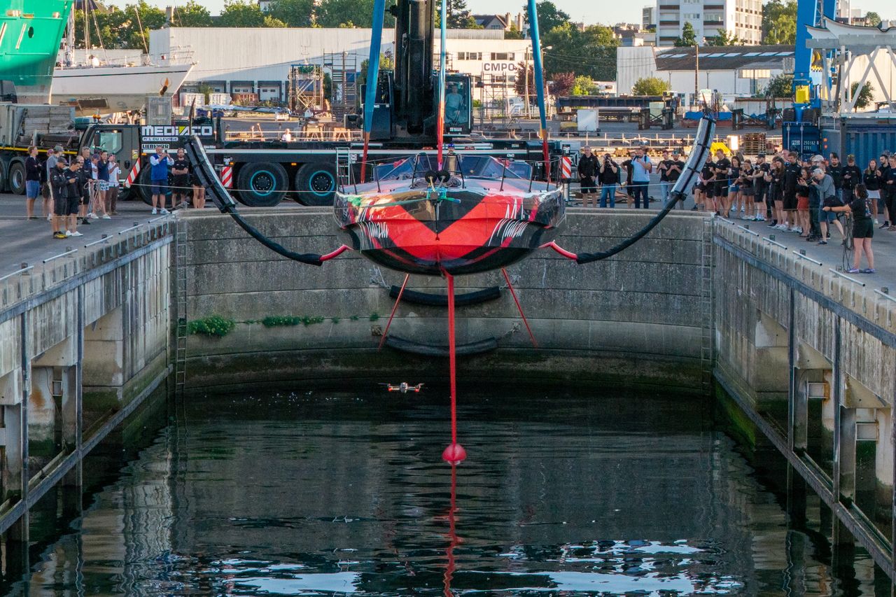 Boris Herrmann and Team Malizia have launched their new Malizia 4 IMOCA race yacht this Monday morning