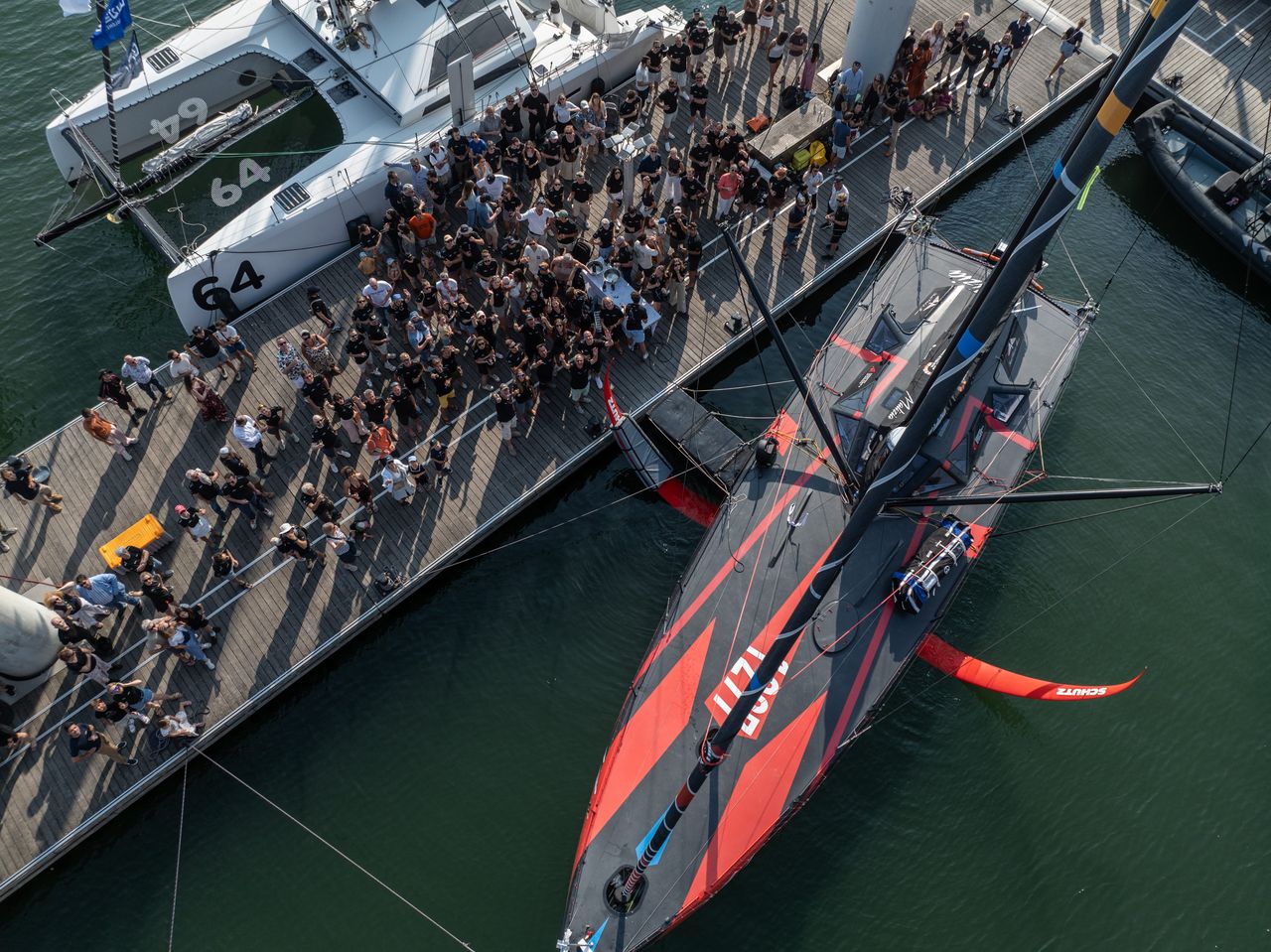 Team Malizia invited team members, partner, friends and supporters to the christening of their new Malizia 4 race yacht in Lorient