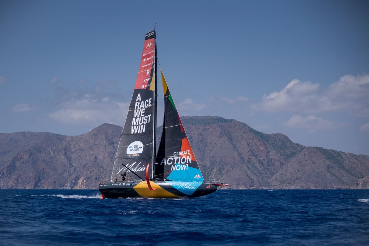 Malizia - Seaexplorer off the coast of Cartagena in Leg 2 of The Ocean Race Europe 2025