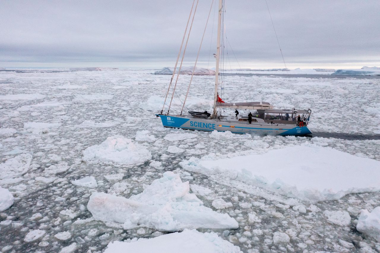 Malizia Explorer in Antarctica half a year after its launch.