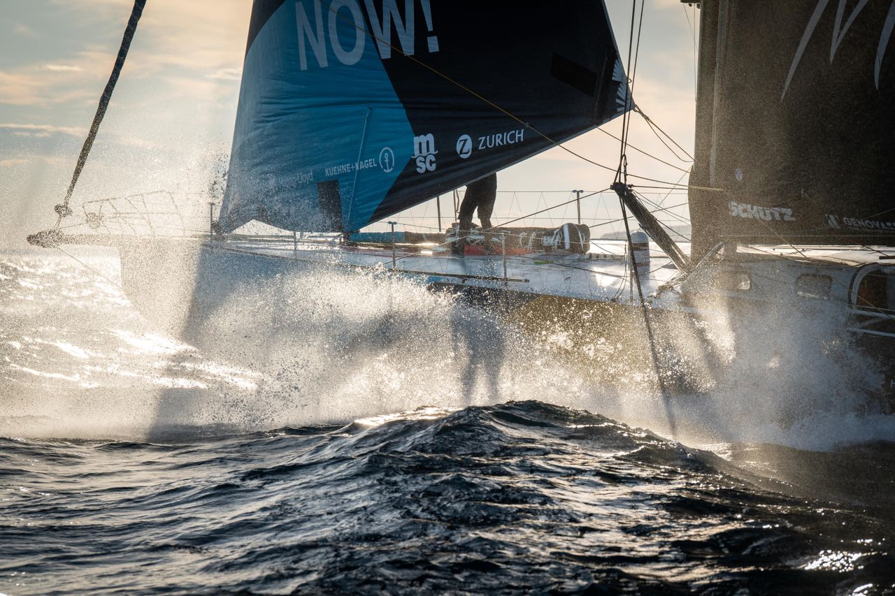 Into the sun: Team Malizia has set sail for its 32,000 nautical mile race around the world. The adventure is only starting...