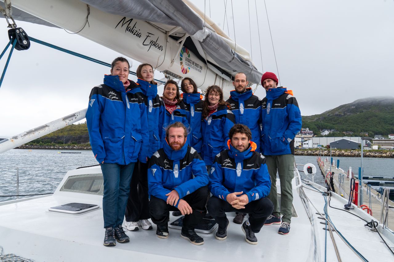 The crew of Malizia Explorer and researchers from the Alfred Wegener Institute are ready to set sail to Kangertittivaq, Greenland 