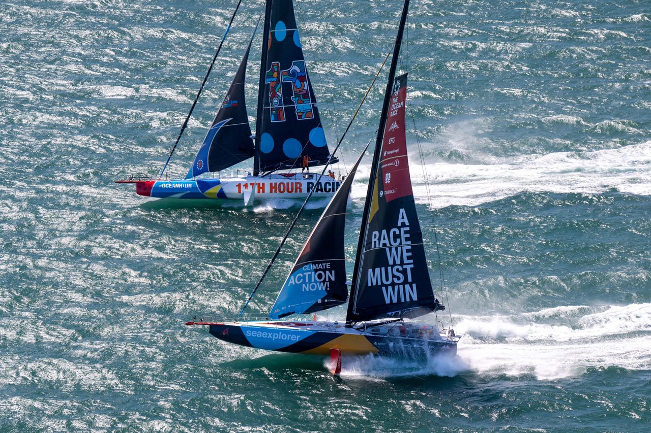 Team Malizia racing along 11th Hour Racing Team in Cape Town