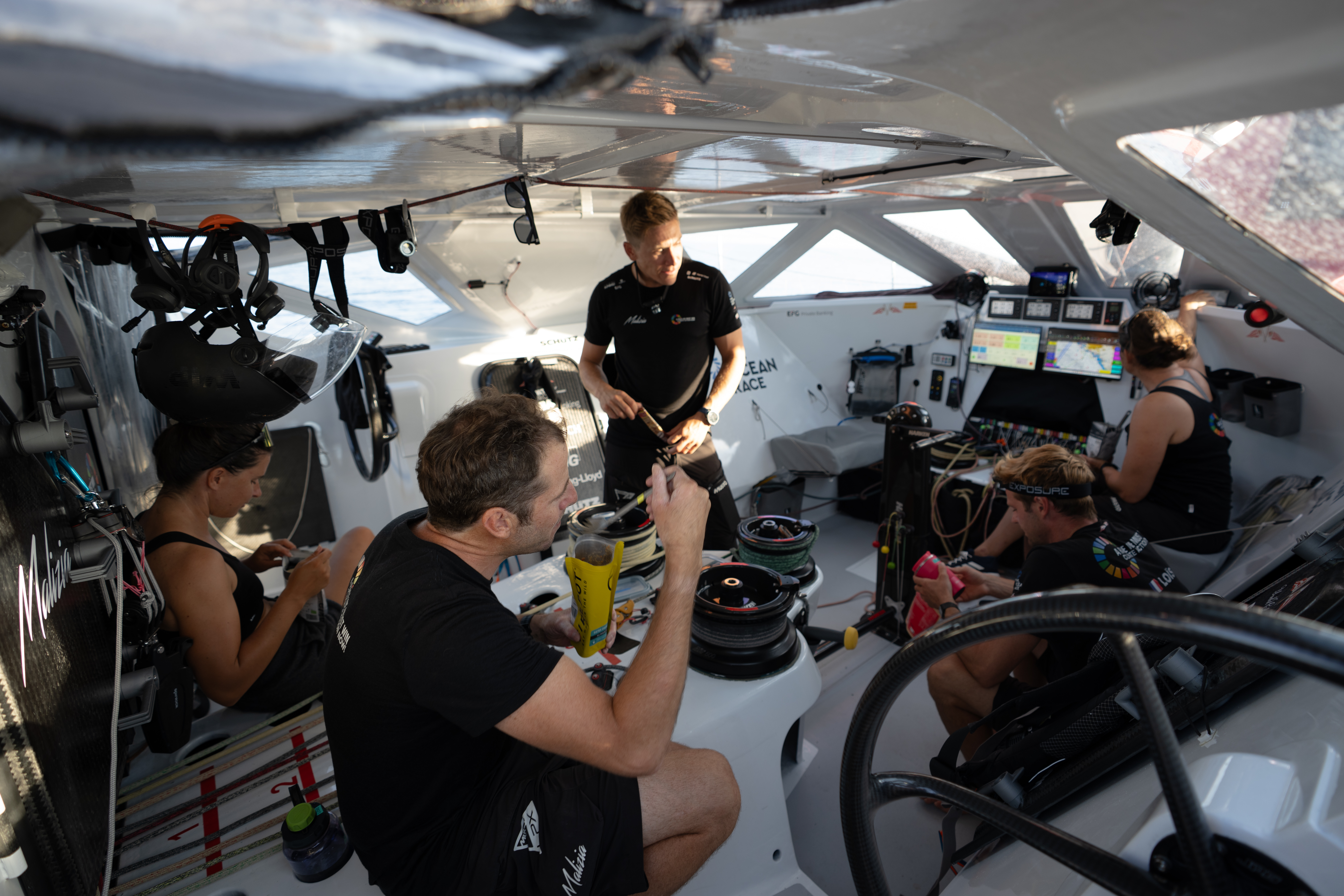 Delivery Crew onboard Malizia 4
