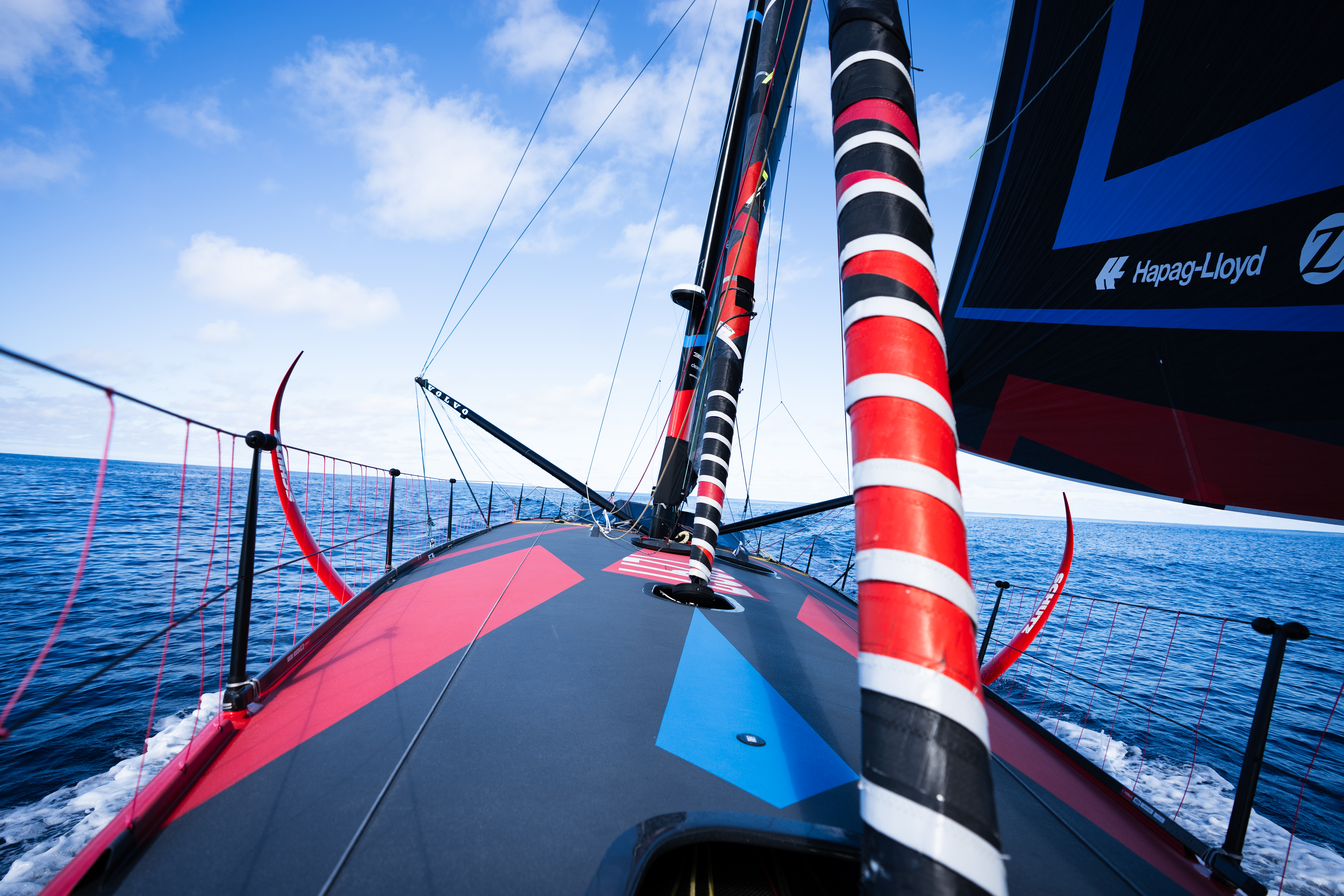 Onboard Malizia 4 during the delivery from Lorient to New York