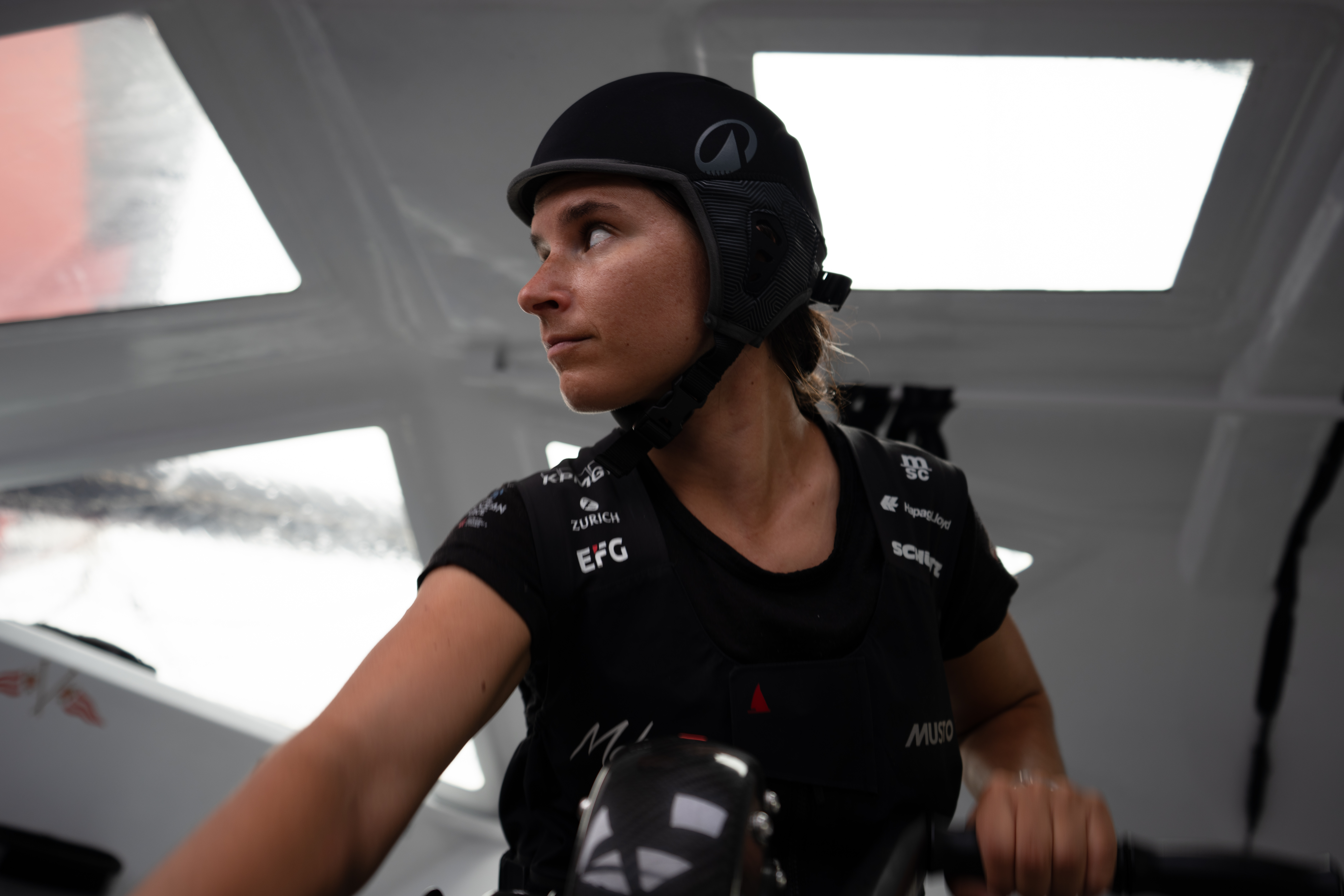 Cole Brauer sailing onboard Malizia 4