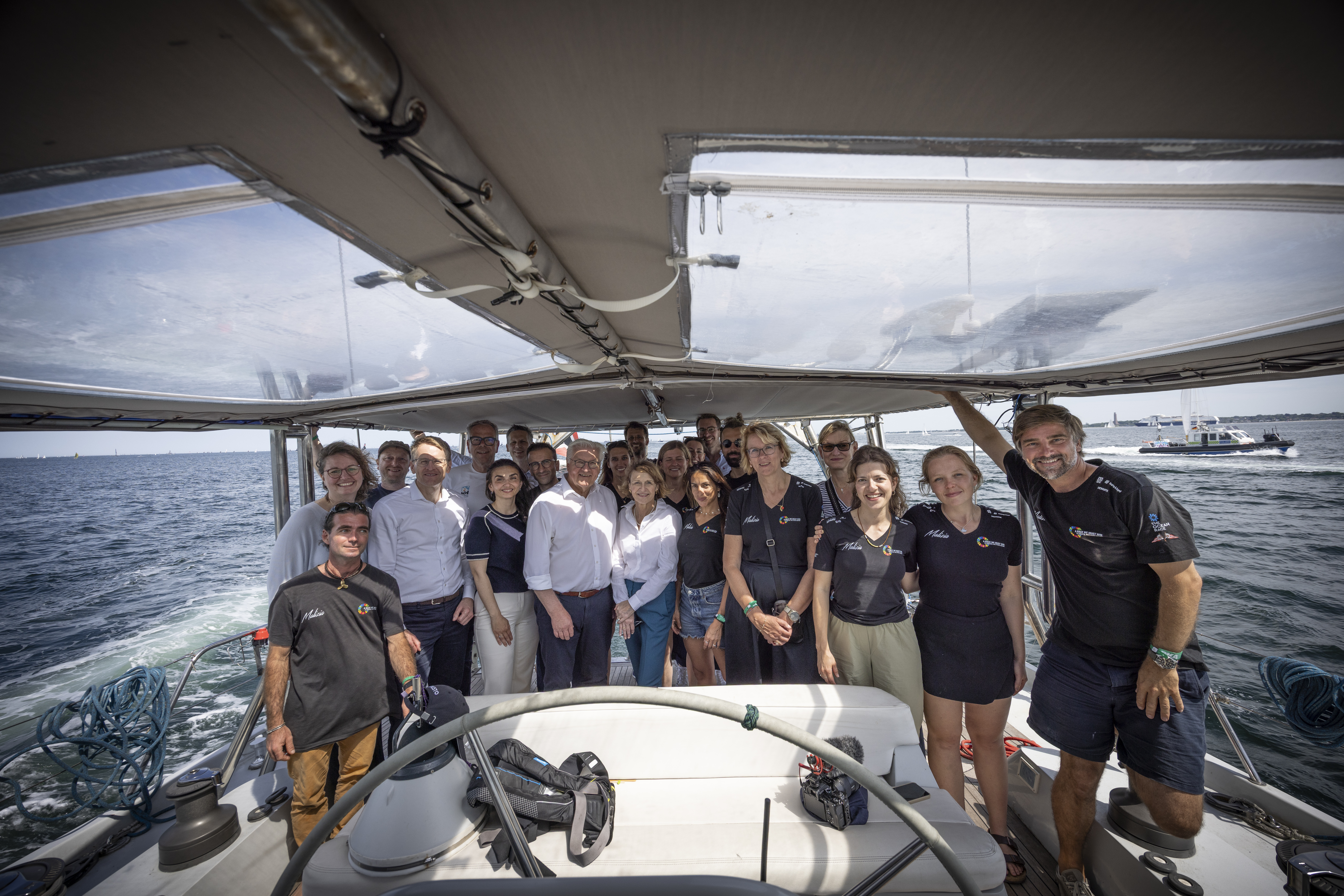 Bundespräsident Frank-Walter Steinmeier onboard Malizia Explorer