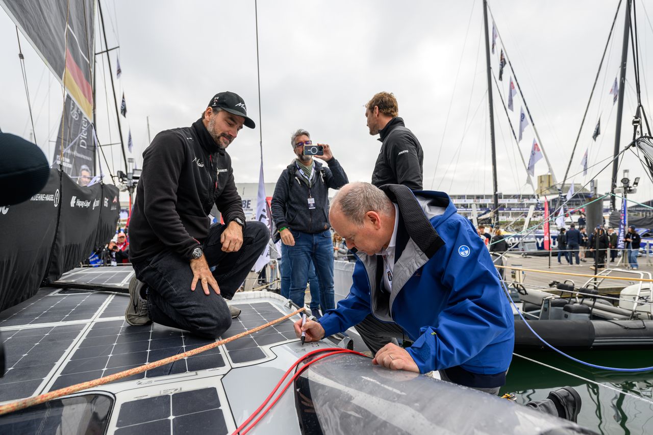 Prince Albert II de Monaco even signed the boat next to where all the team members have added theirs.
