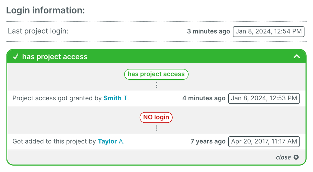 PLANFRED web app – login information