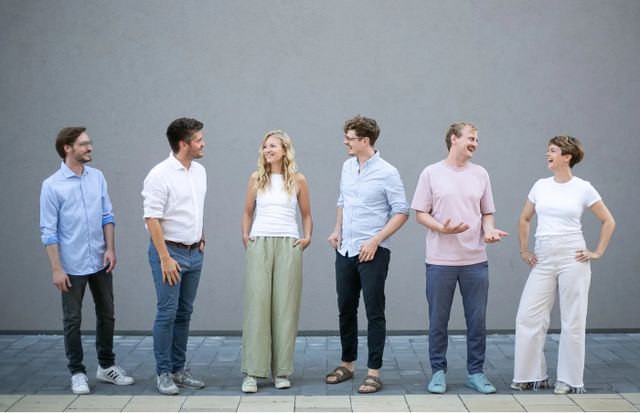 Das Team von Hellwach, verantwortlich für die Neugestaltung der Bankzentrale in Wien.