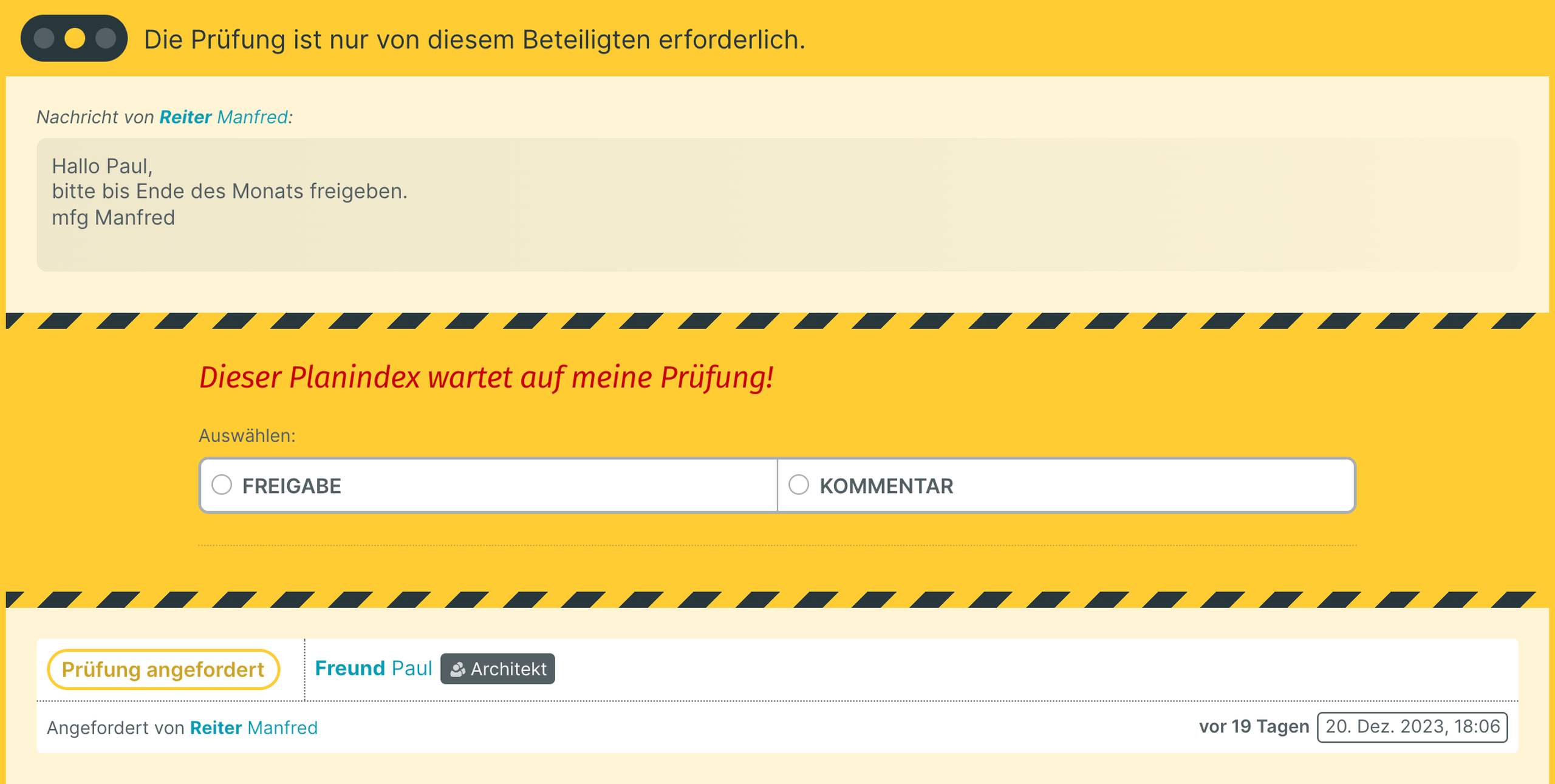 PLANFRED-Webapp – Freigabesystem
