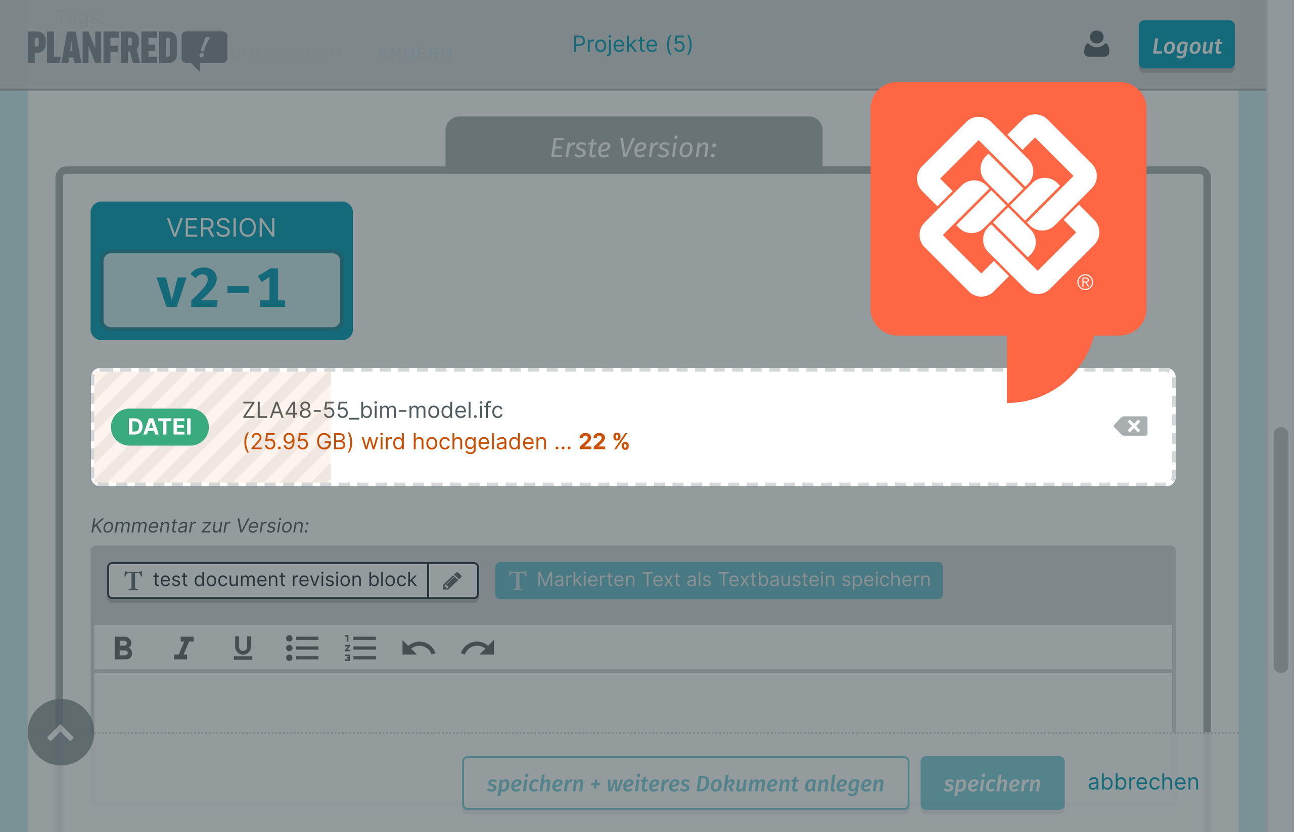 PLANFRED-Webapp – kein Upload-Limit