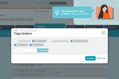Wie Tags deine Tasks smarter machen (Screenshot Tags-Modal)