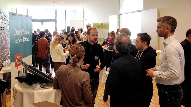 PLANFRED bei der Präsentation des Produkts beim Stadtgespräch WienWin in Aspern im Jahr 2013.