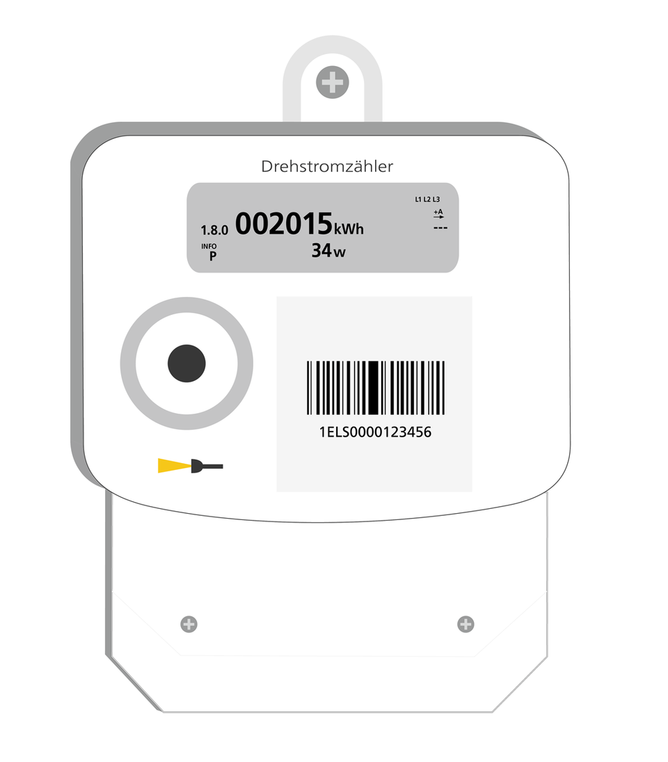 Ansicht des digitalen Stromzählers