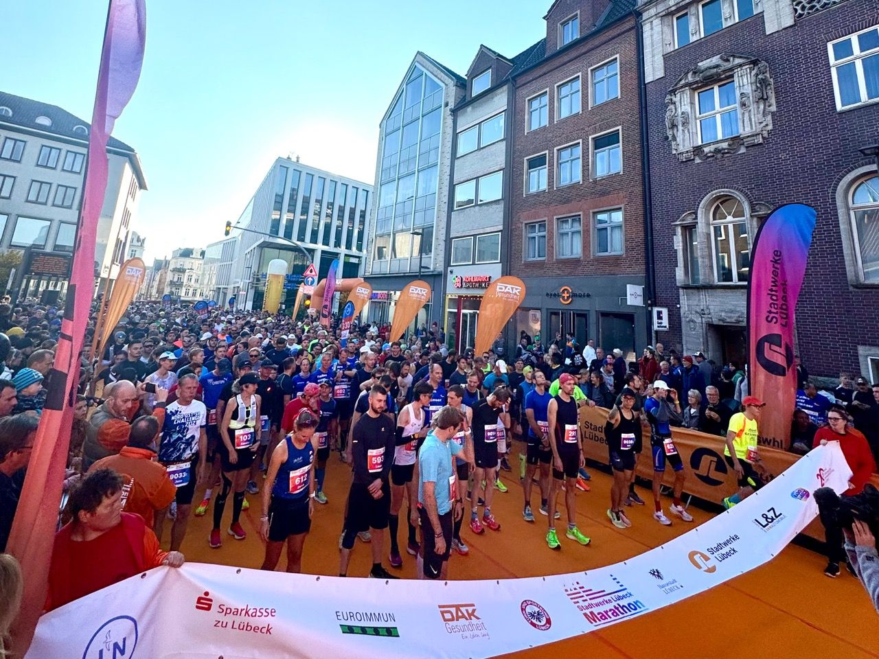 Lübeck marathon finish line