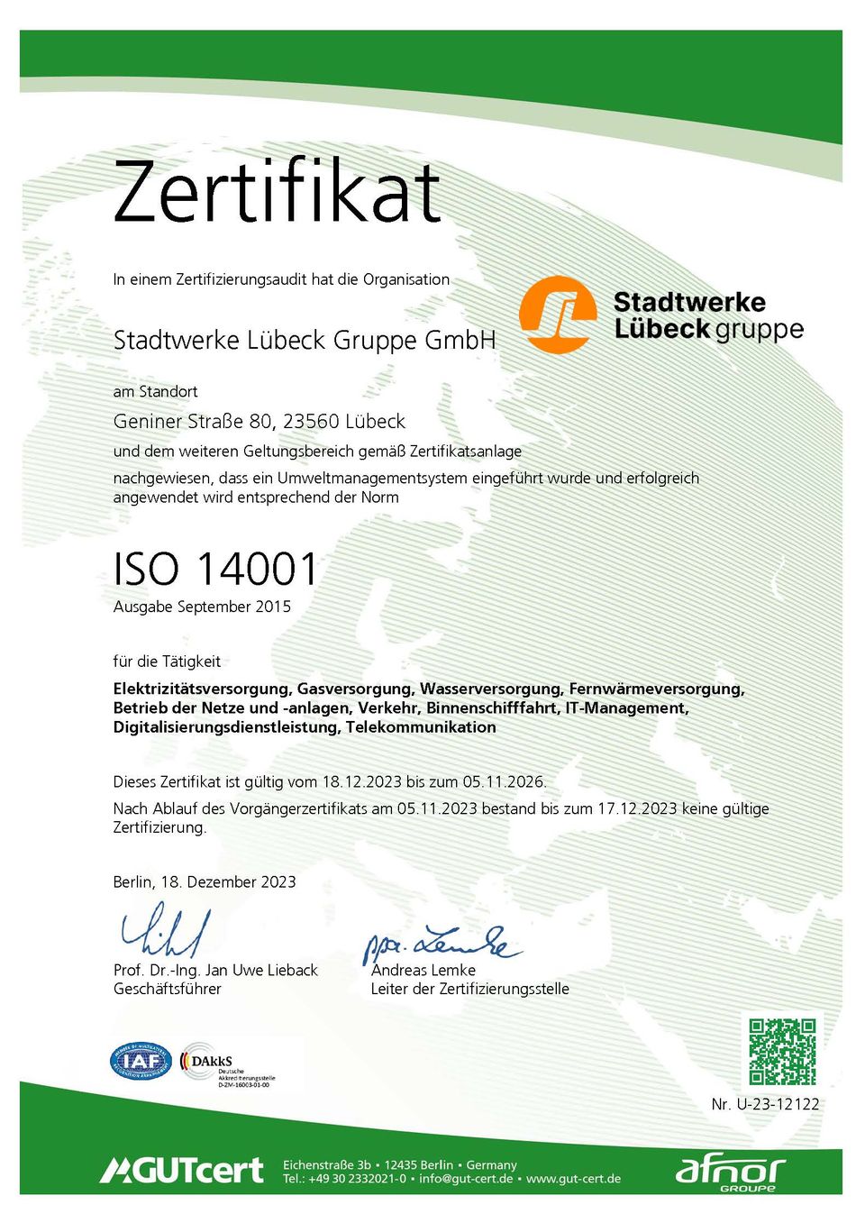 ISO 14001 SWL Gruppe – Seite 1