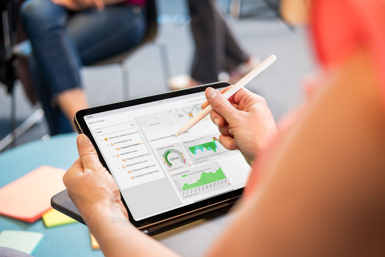 Tablet mit der Umwelt-Anwendung