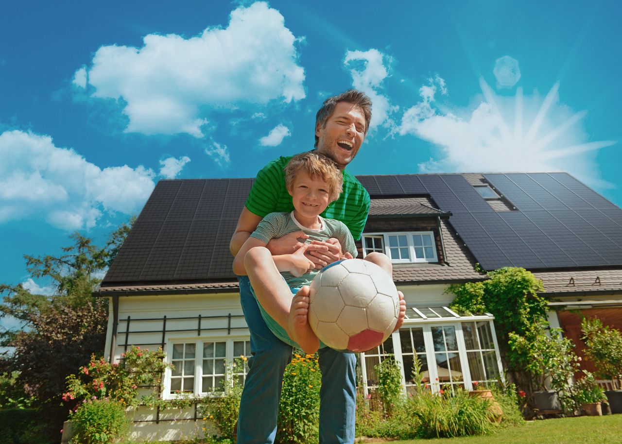 Solaranlage Vater und Sohn