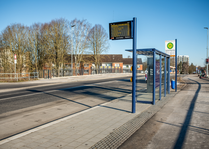 Bushaltestelle in Lübeck