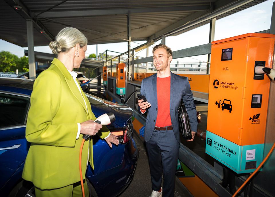 Ladestation in einem Parkhaus