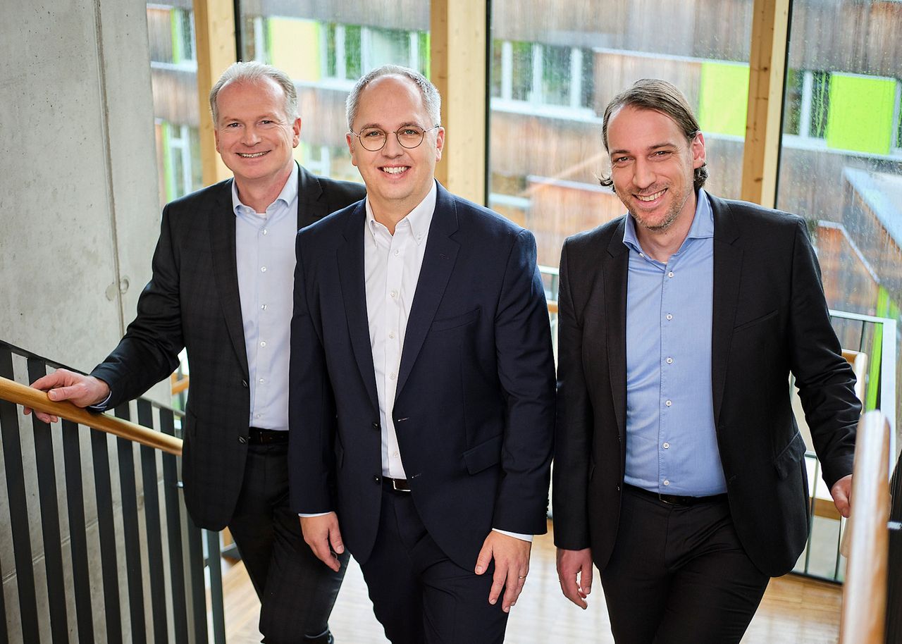 Die Geschäftsführung der SWL Gruppe: Andreas Ortz, Dr. Jens Meier und Christoph Schweizer