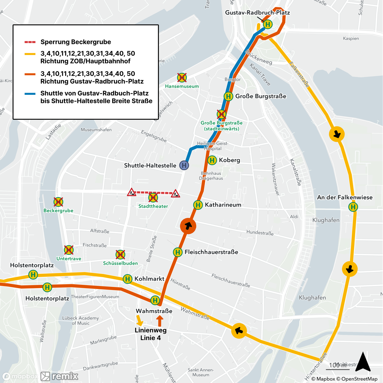 Umleitung Beckergrube ab 15.12.24