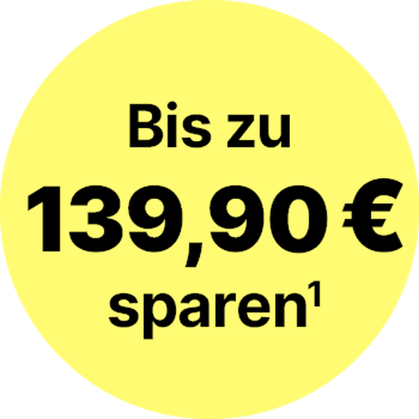 Bis zu 139,90 € sparen