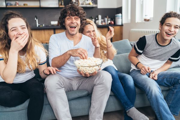 watching funny movie