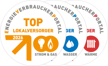 Top-Lokalversorger Strom, Gas, Wasser und Wärme