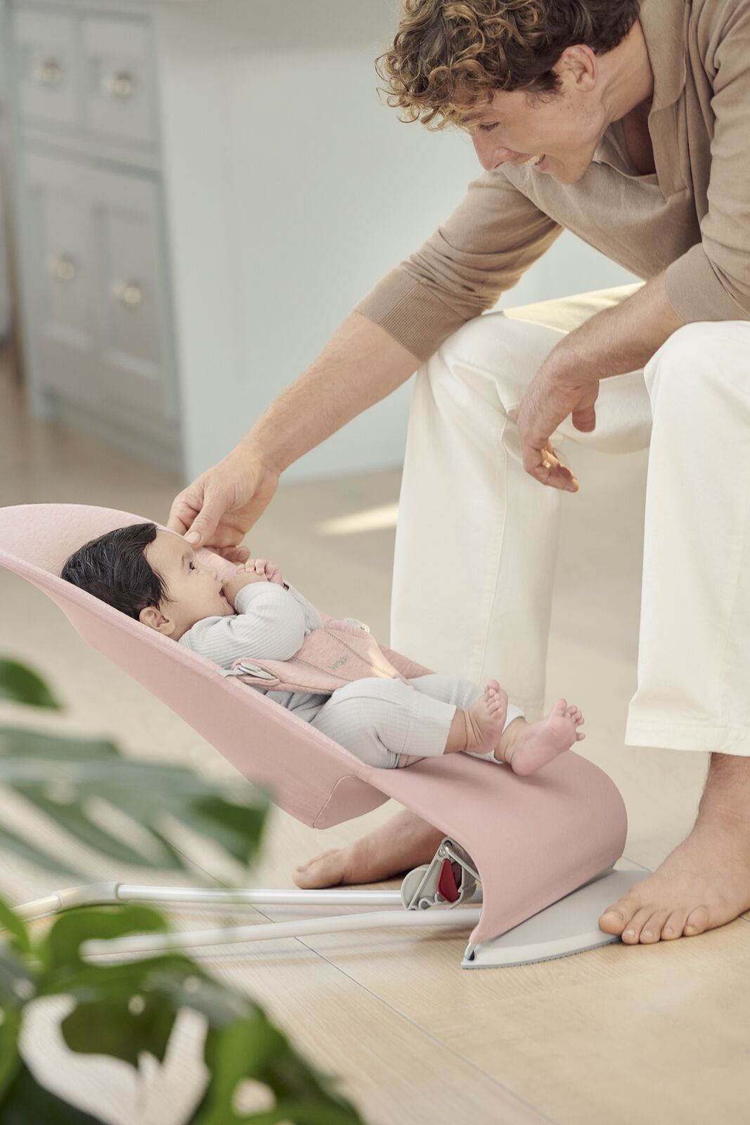 BabyBjörn Bouncer Bliss Light Pink 3D Jersey
