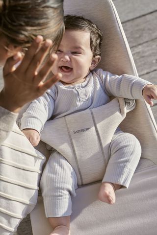 BabyBjörn Bouncer Bliss Light Beige 3D Jersey