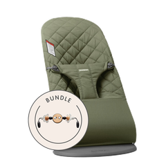BabyBjörn Bouncer Bliss Dark green with toy