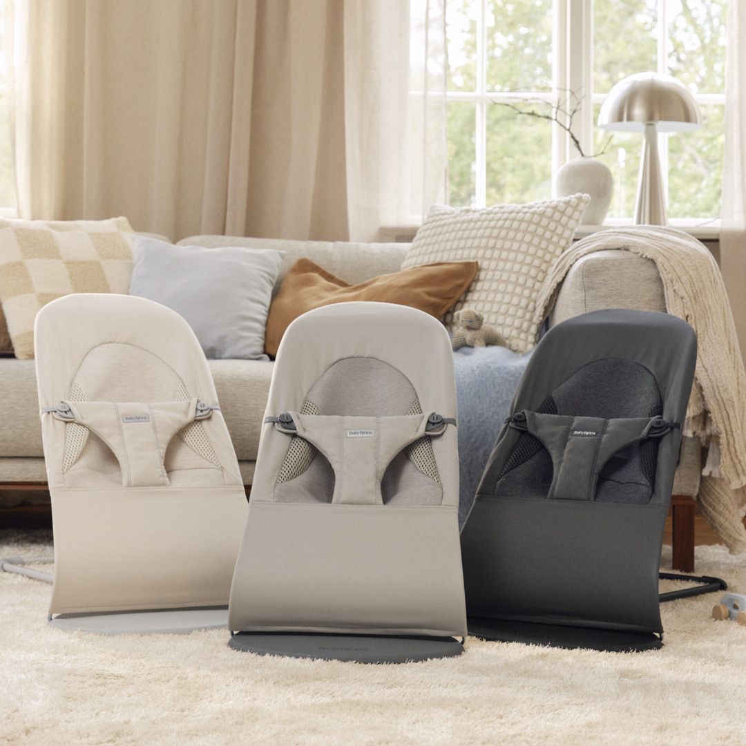 Bouncer Balance Soft in Tri-Fabric Woven Melange, from Light beige to Sand grey to Dark Grey