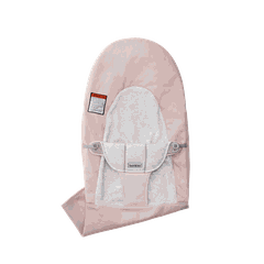 Fabric Seat For Bouncer Light Pink Gray Cotton Jersey Us BabyBjörn