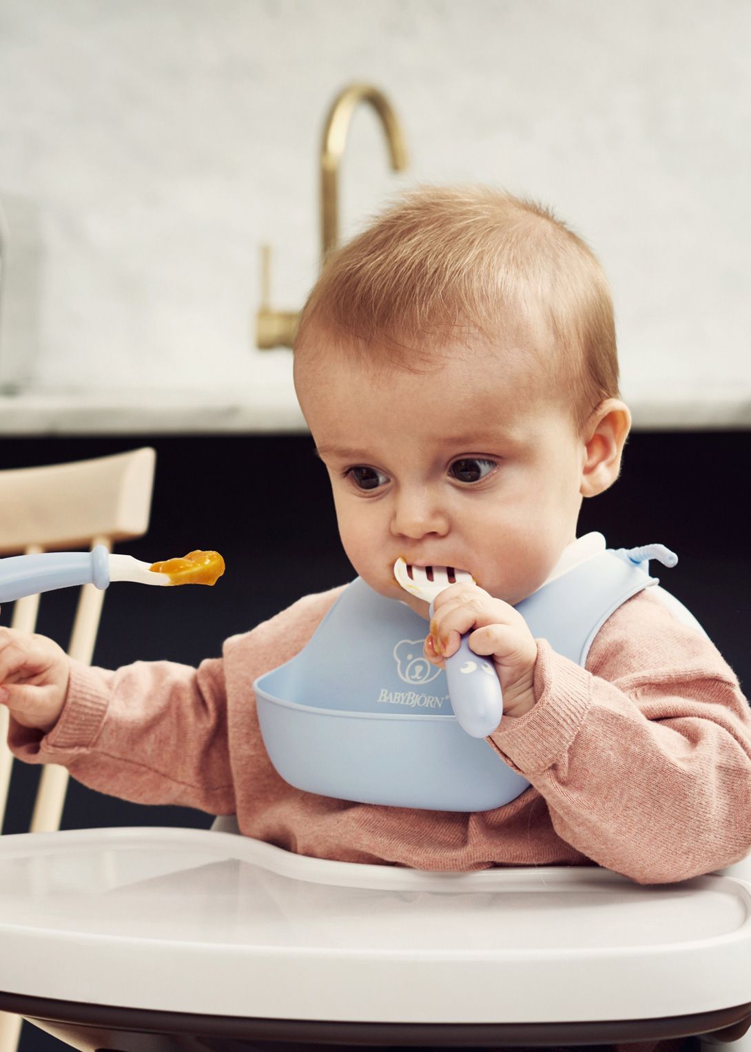 Small baby bib and baby cutlery - BabyBjörn