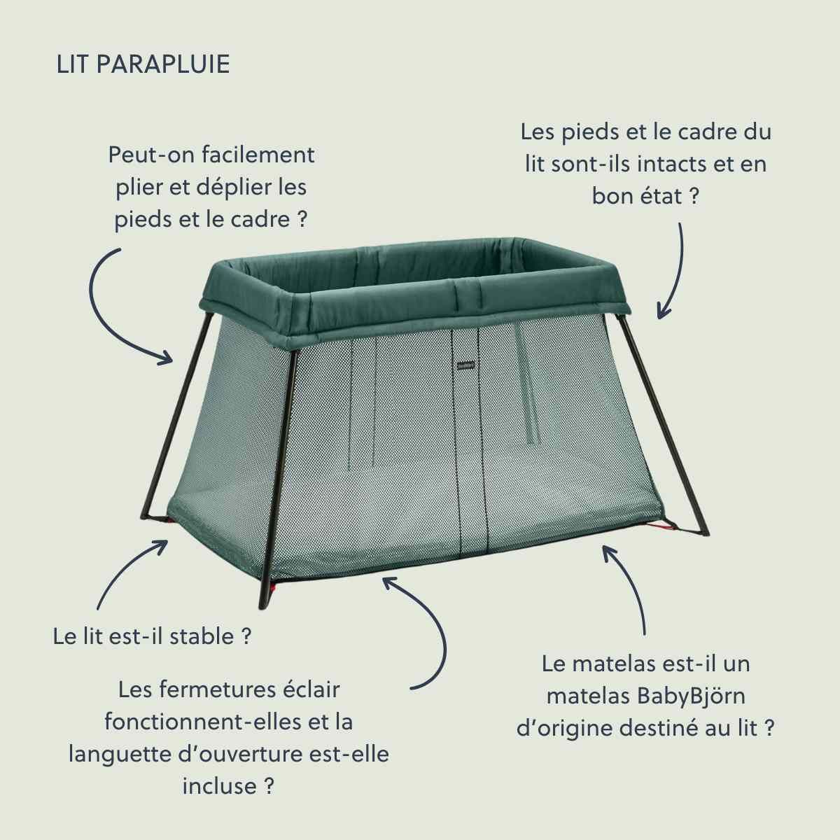 Lit Parapluie Light en mesh - BabyBjörn