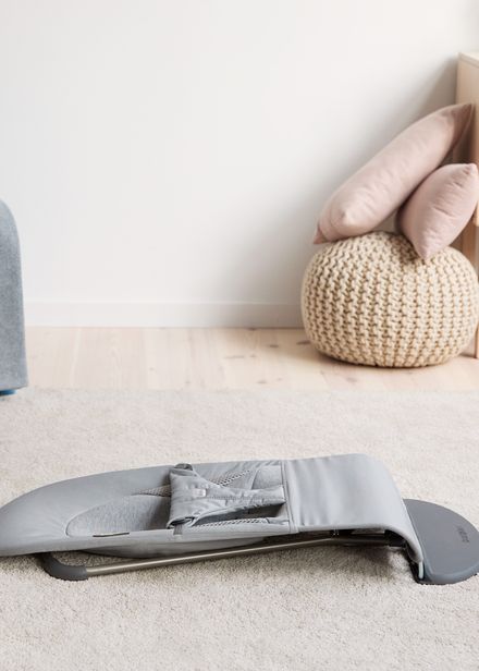 Bouncer Balance Soft in Light Gray Woven/Jersey Trifabric - BabyBjörn