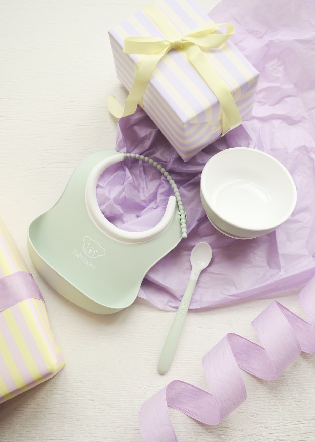 Baby Feeding set in Powder green - BabyBjörn