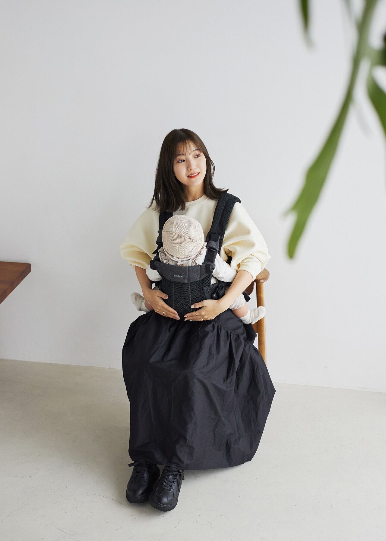 Masterpiece of BabyBjörn Baby Carrier HARMONY featuring yui with Baby