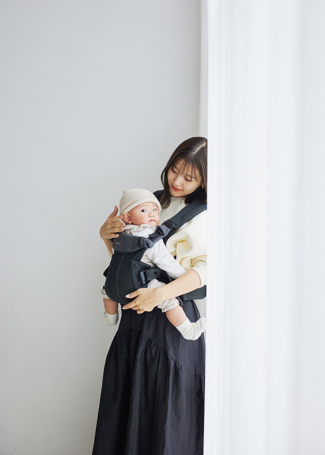 Masterpiece of BabyBjörn Baby Carrier HARMONY featuring yui with Baby