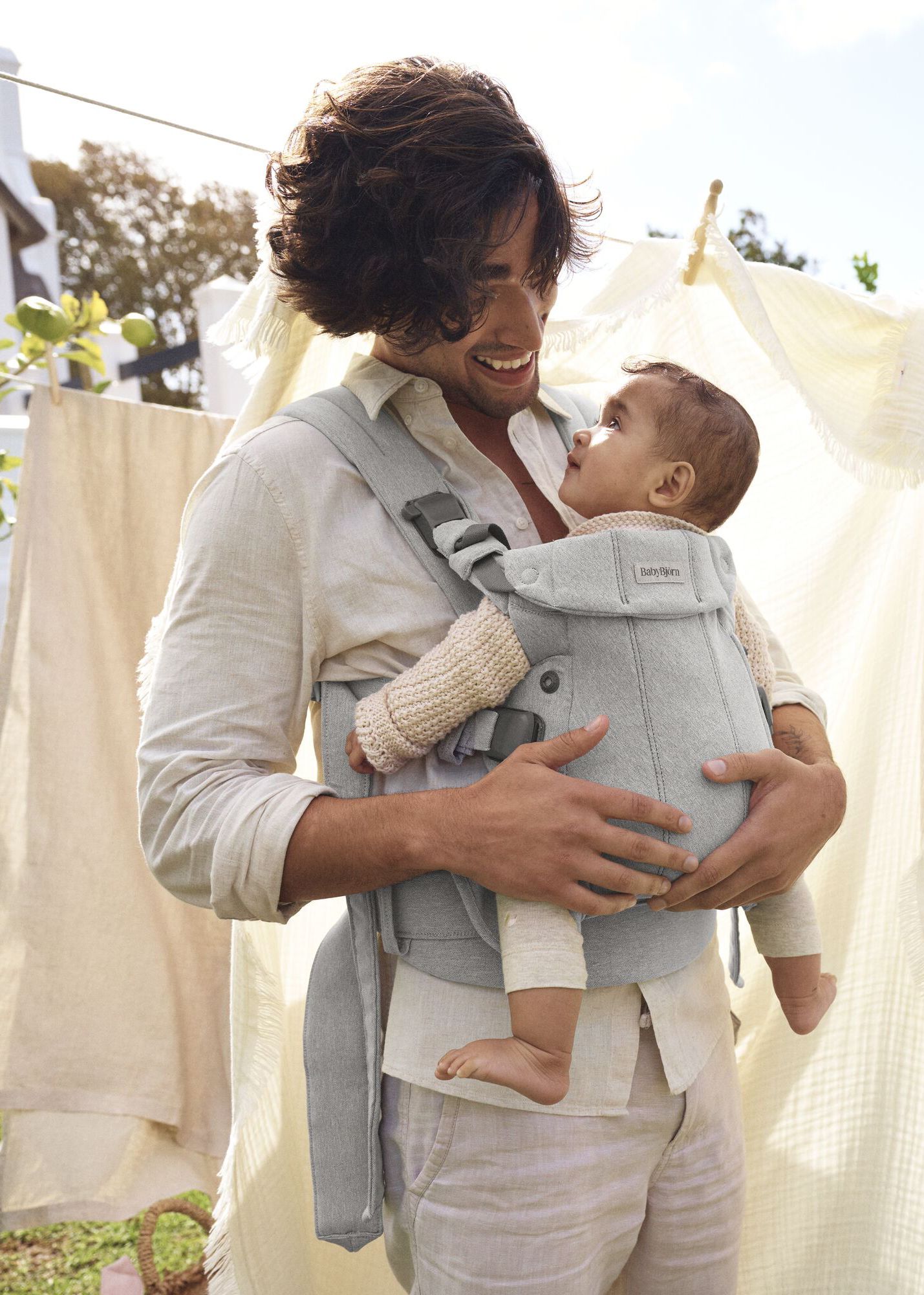 Baby Carrier Harmony in grey woven melange - BabyBjörn